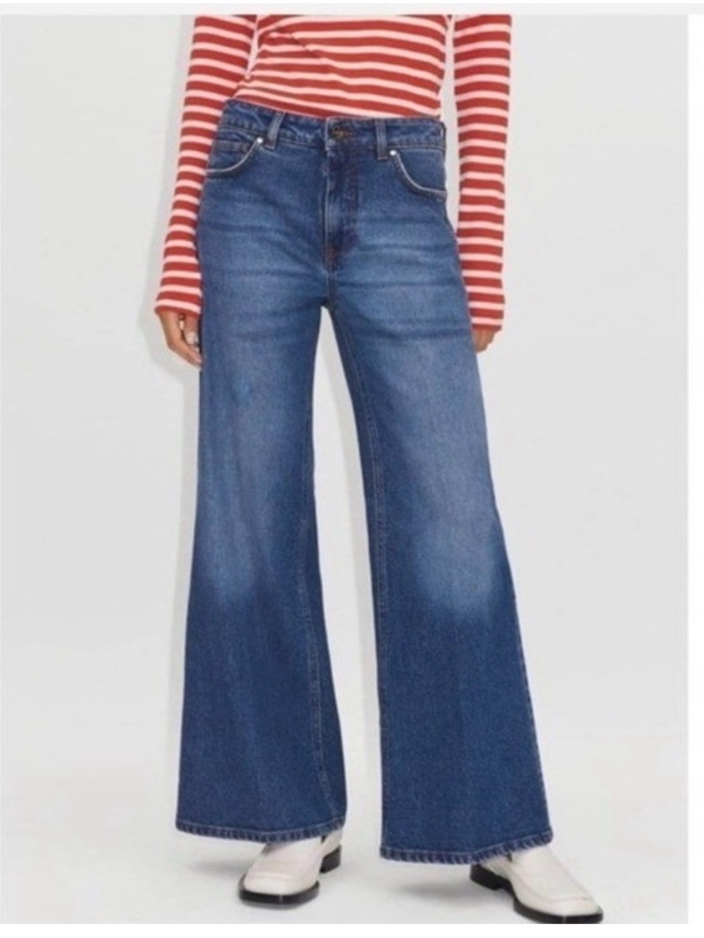 ME+EM Wide-Leg Blue Jeans 30